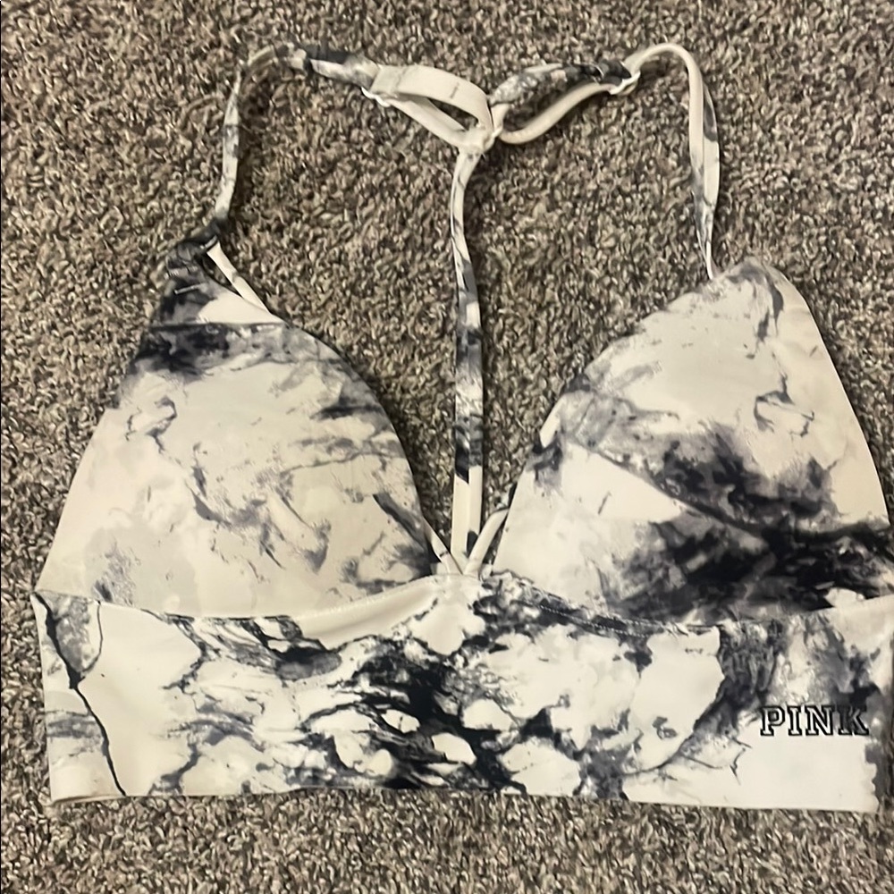 Sz Sm black & white padded bra by PINK